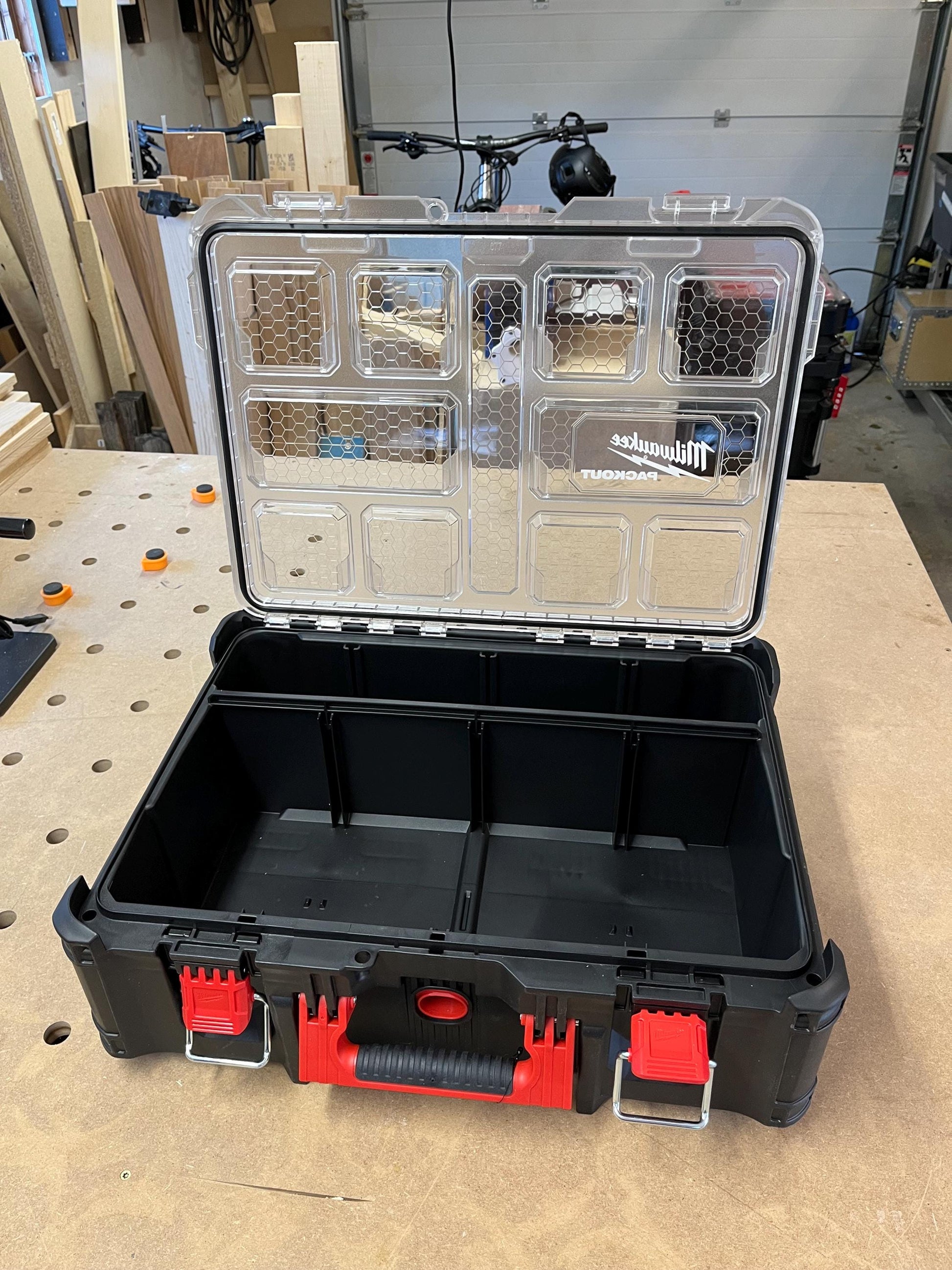 Milwaukee Packout Deep Organiser Foam Insert Template DXF