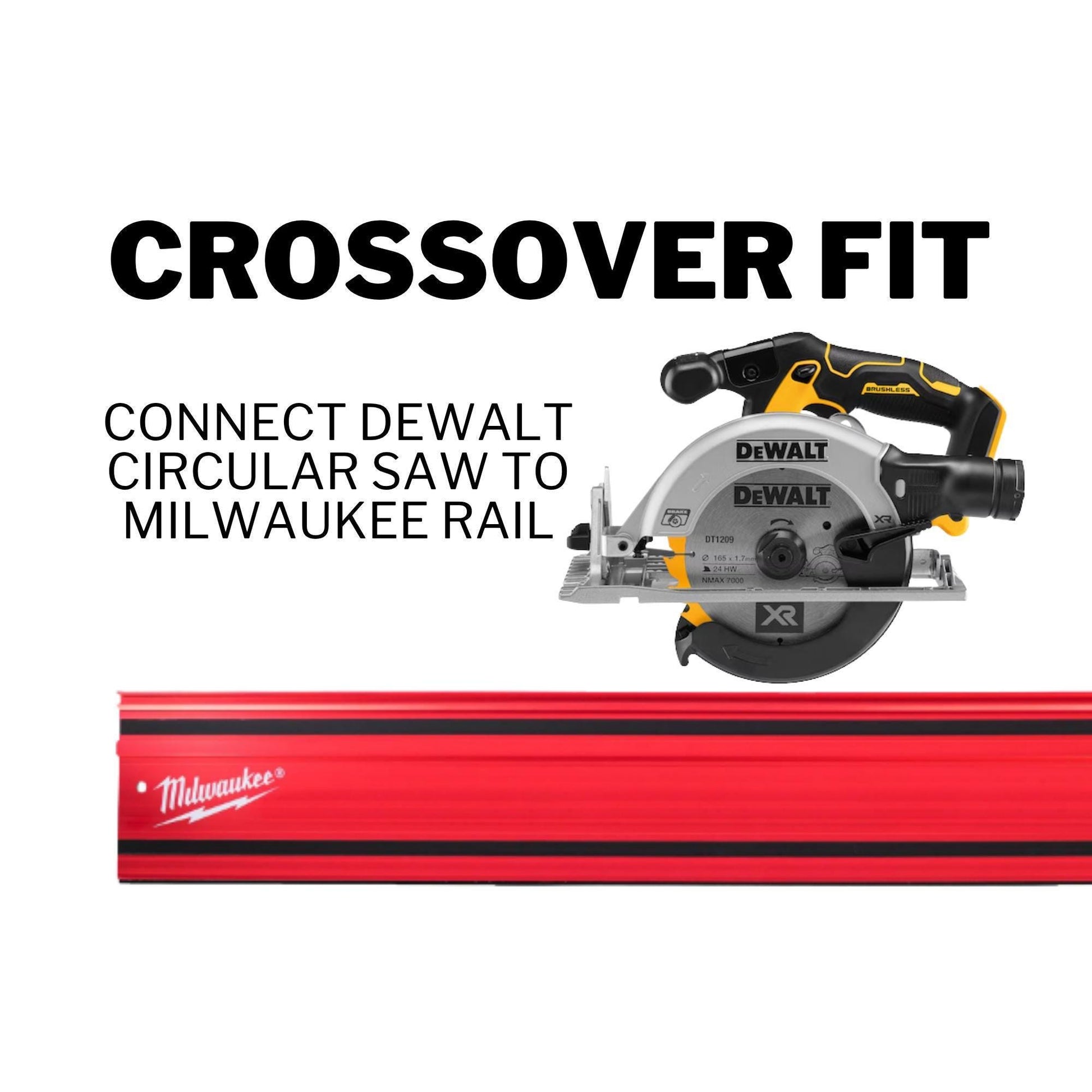 DeWalt Track Saw Adapter for Milwaukee GR1400 Rail | STL + 3MF File