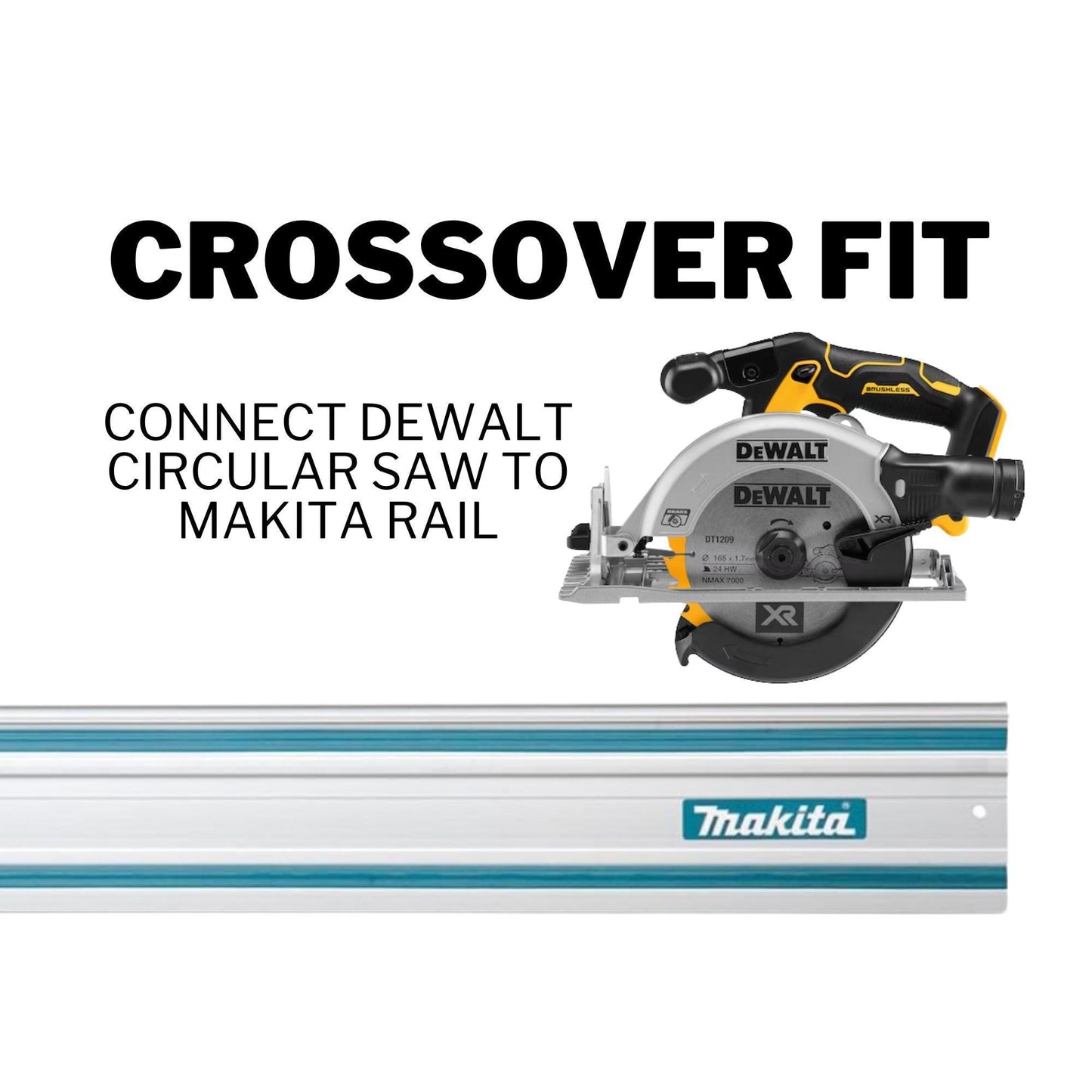 DeWalt Track Saw Adapter for Makita Guide Rail | 3D Print STL + 3MF File