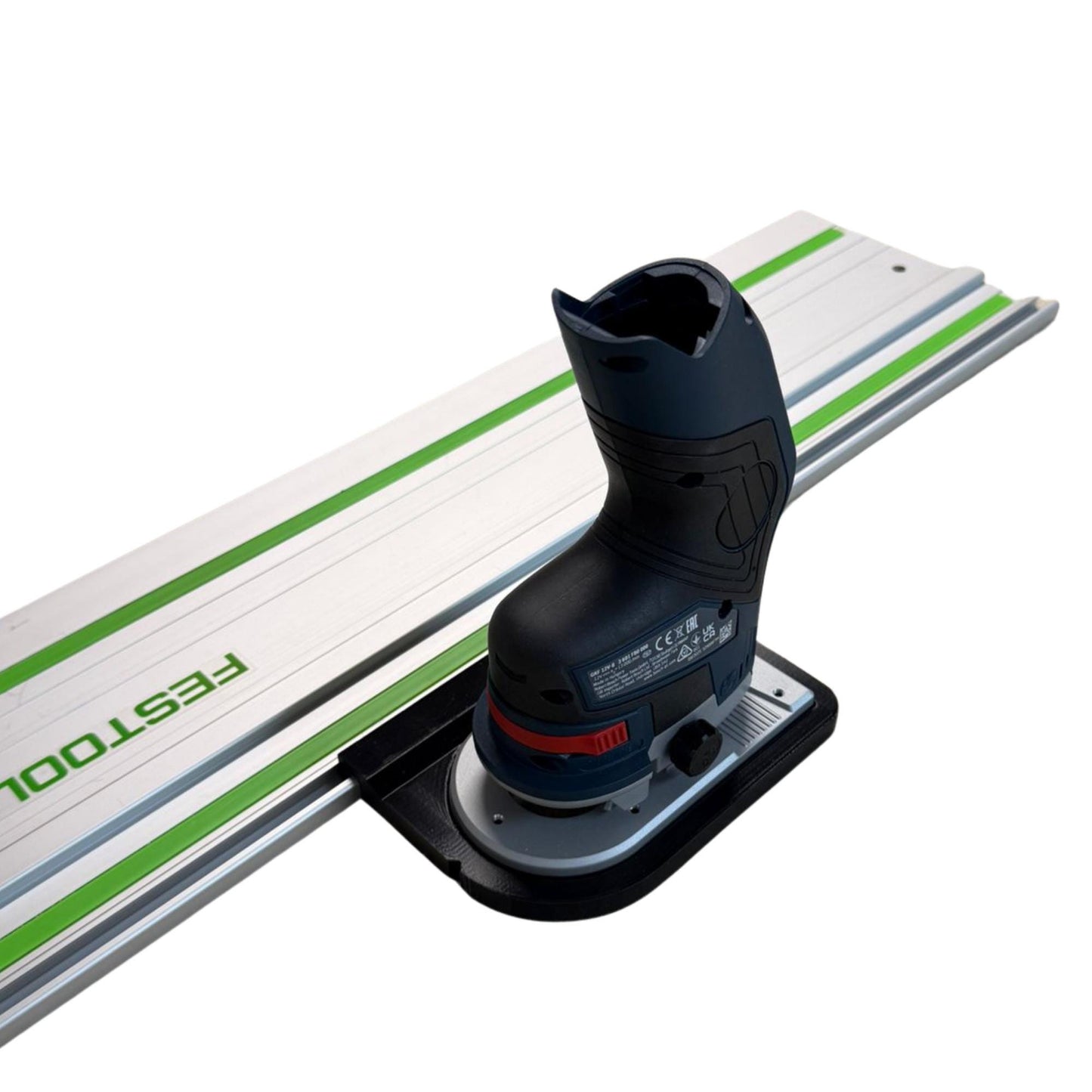 Router Adapter for Bosch GKF 12V | Fits Festool Guide Rail | STL + 3MF Digital Files