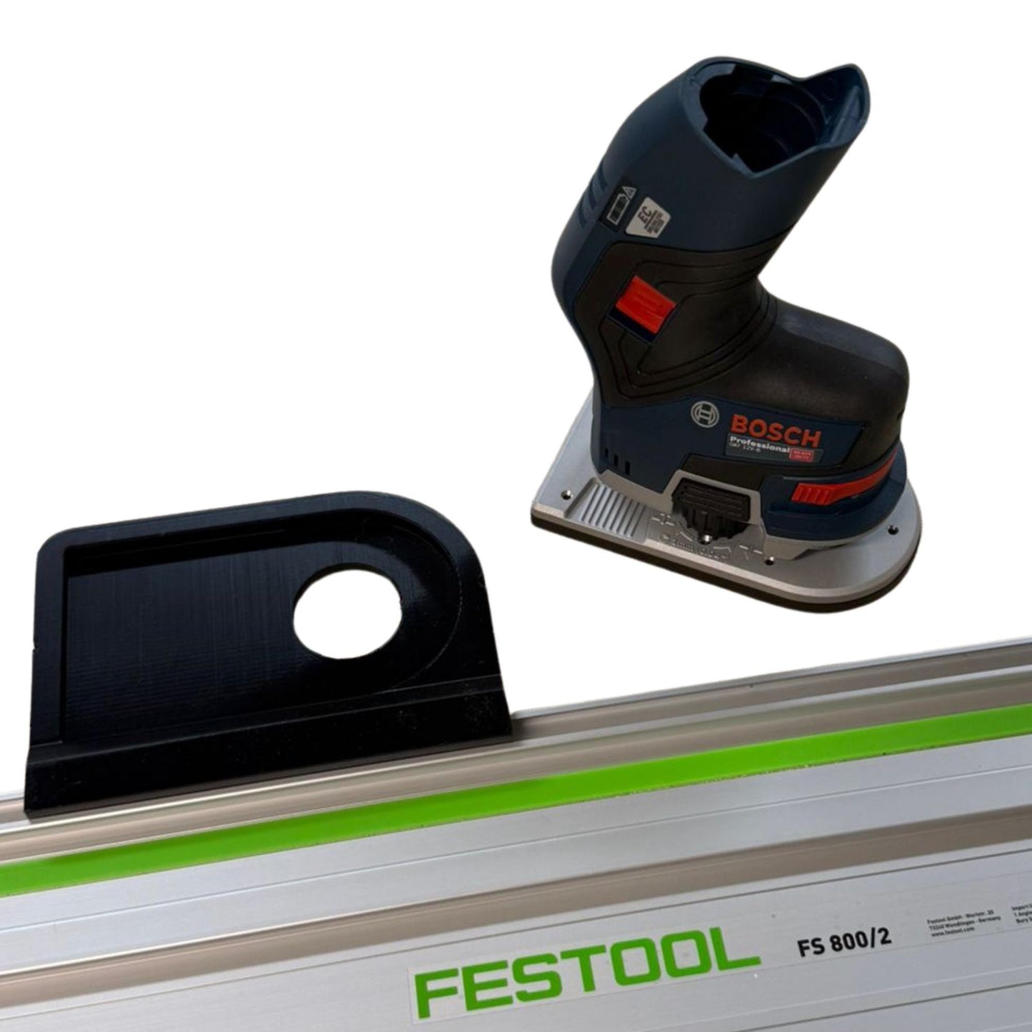 Router Adapter for Bosch GKF 12V | Fits Festool Guide Rail | STL + 3MF Digital Files