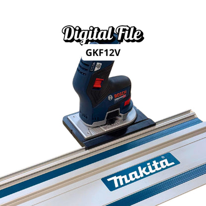 Router Adapter for Bosch GKF 12V | Fits Makita Guide Rail | STL + 3MF Digital Files