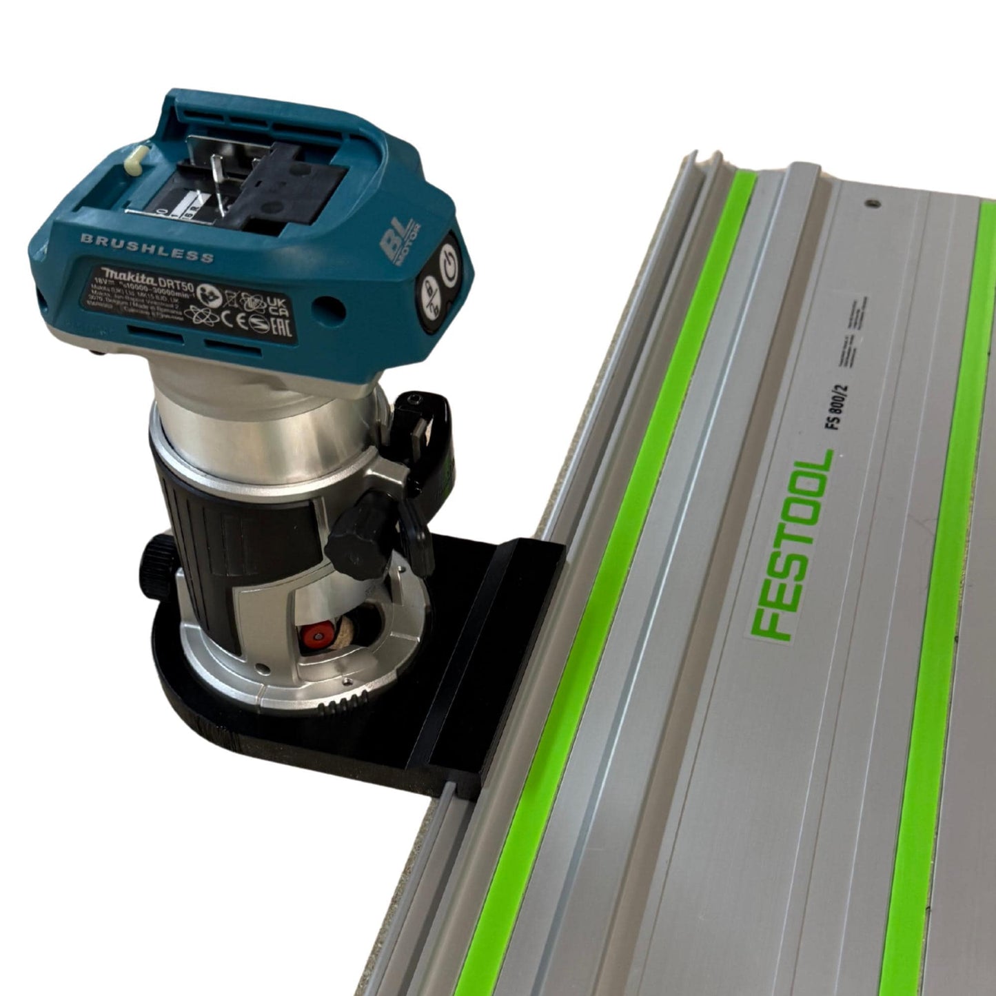 Router Adapter for Makita DRT50Z | Fits Festool Guide Rail | STL + 3MF Digital Files
