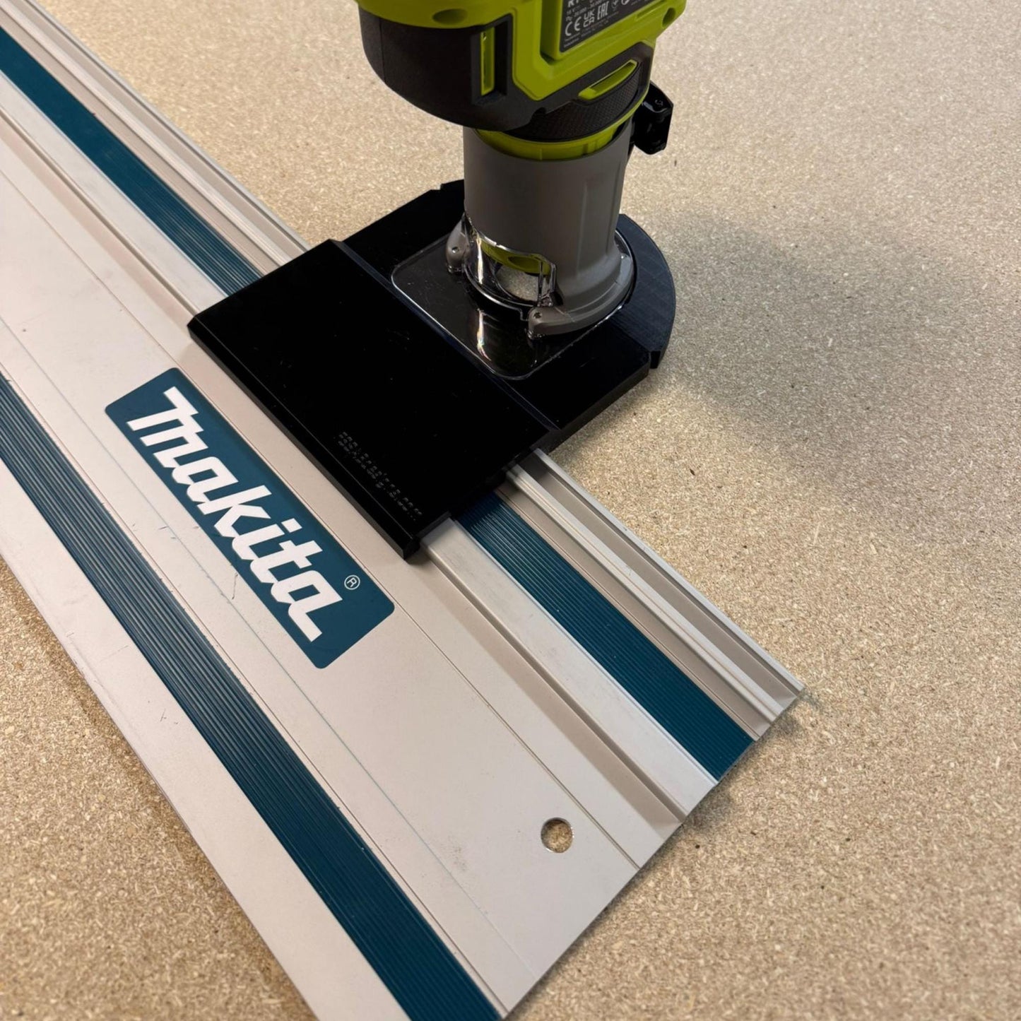 Router Adapter for Ryobi RTR18C | Fits Makita Guide Rail | STL + 3MF Digital Files