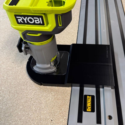 Router Adapter for Ryobi RTR18C | Fits DeWalt Guide Rail | STL + 3MF Track Jig Files