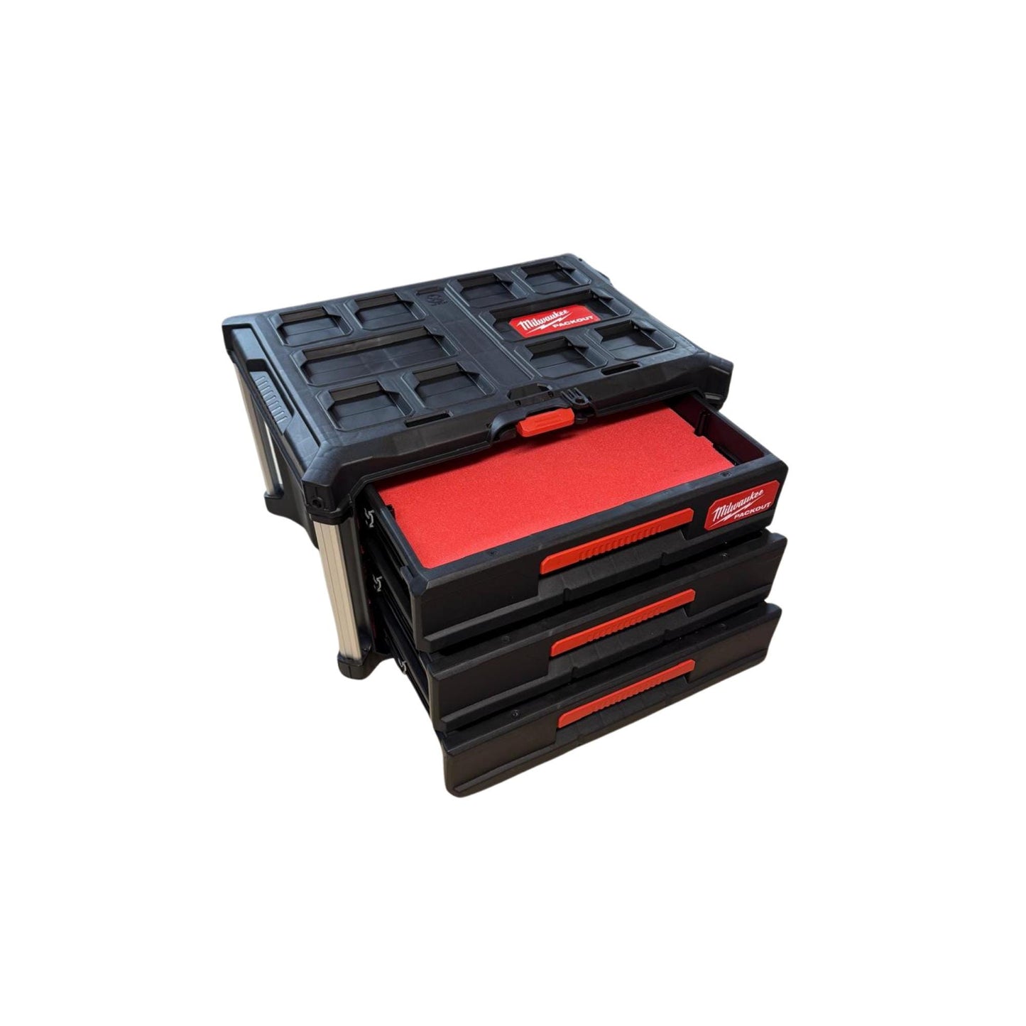 Milwaukee Packout 3-Drawer Foam Insert Template DXF