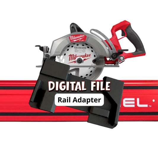 Milwaukee M18 Track Saw Adapter - Digital STL for GR1400 Rail