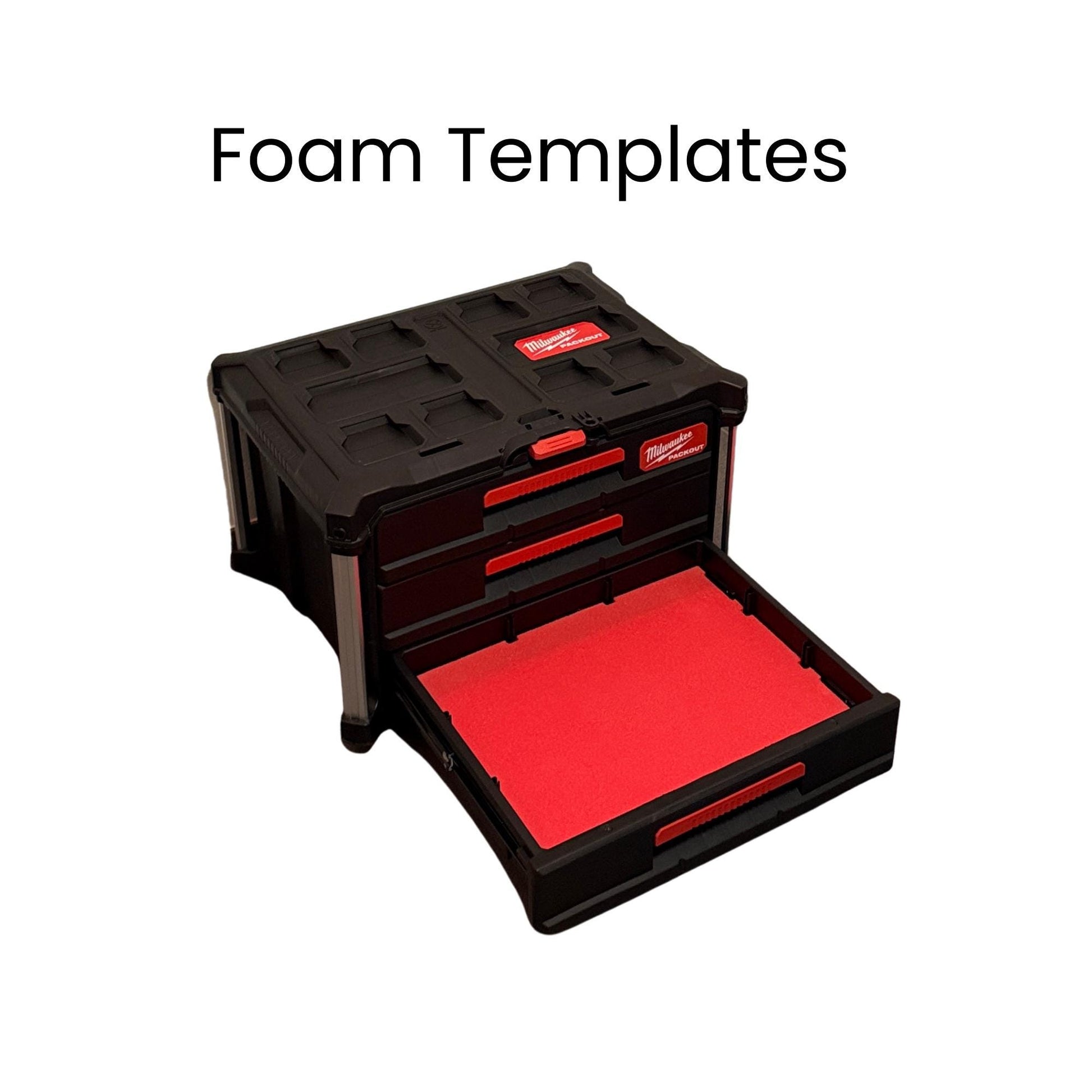 Milwaukee Packout 2+1-Drawer Foam Insert Template DXF – Tool Organizer Pattern