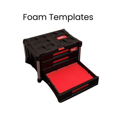 Milwaukee Packout 2+1-Drawer Foam Insert Template DXF – Tool Organizer Pattern