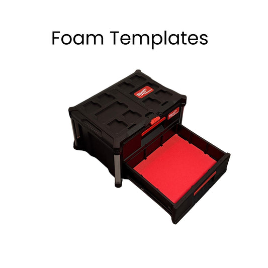 Milwaukee Packout 2-Drawer Foam Insert Template DXF