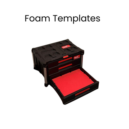 Milwaukee Packout 3-Drawer Foam Insert Template DXF