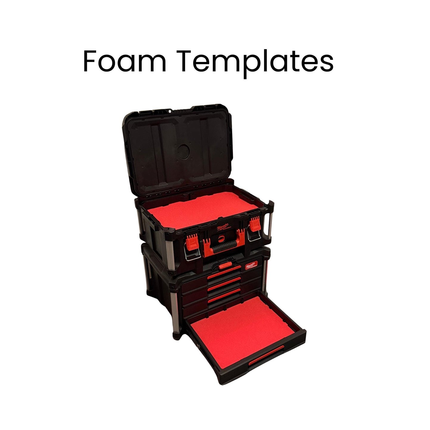 Milwaukee Packout Foam Templates DXF – 4-Drawer & Large Tool Box Set