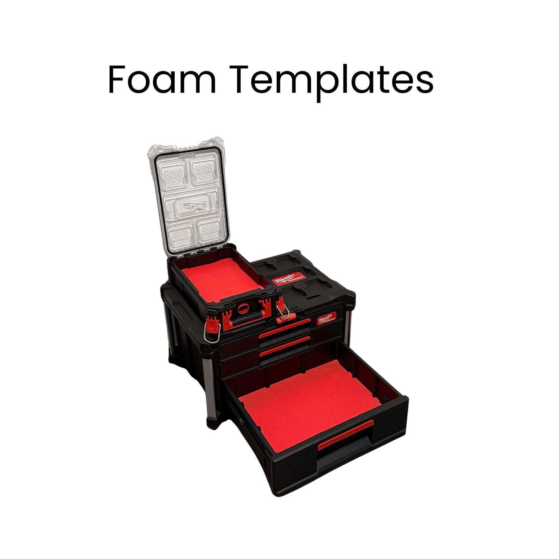 Milwaukee Packout Foam Templates DXF – 2+1 Drawer & Compact Organiser Set