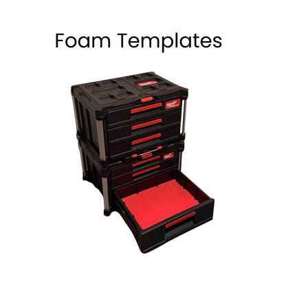 Milwaukee Packout Foam Templates DXF – 2 1 Drawer & 3 Drawer Tool Box Set