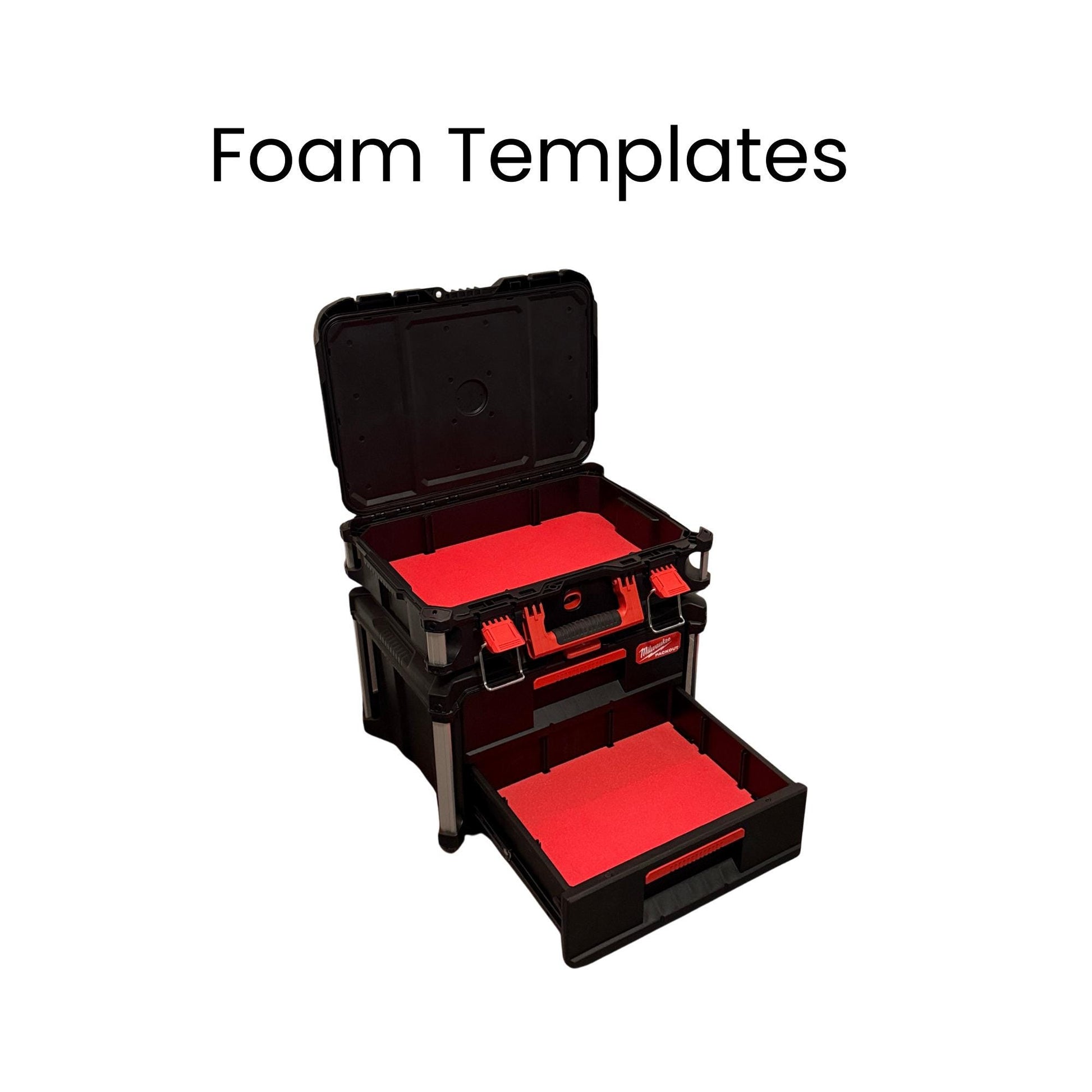 Milwaukee Packout Foam Templates DXF – 2 Drawer Tool Box & Packout Box Set