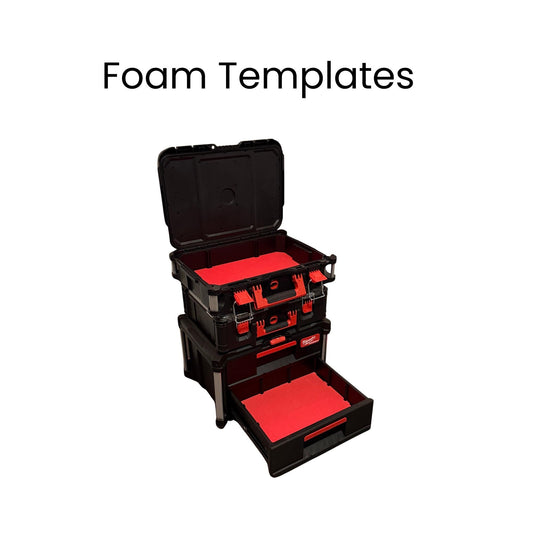 Milwaukee Packout Foam Templates DXF – 2 Drawer Deep Organiser Box Set