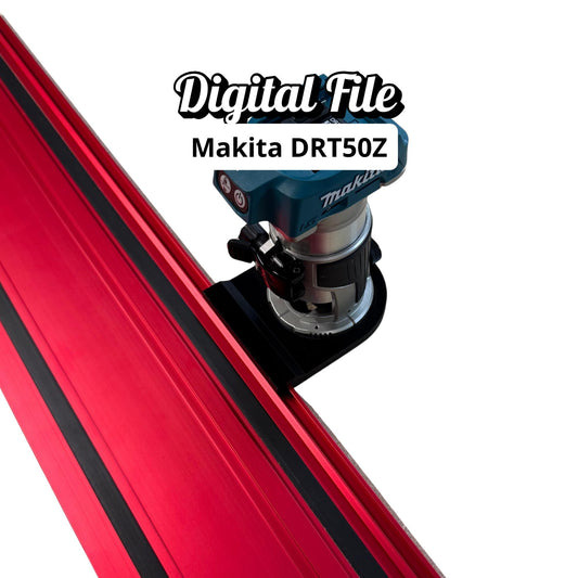 Router Adapter for Makita DRT50Z | Fits Milwaukee GR1400 Rail | STL + 3MF Digital Files