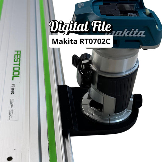Router Adapter for Makita RT0702C | Fits Festool Guide Rail | Digital STL + 3MF Files