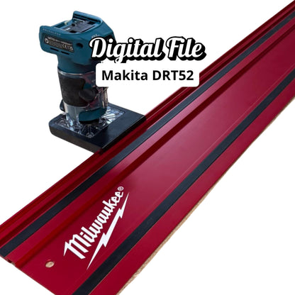 Router Adapter for Makita DRT52 | Fits Milwaukee GR1400 Guide Rail | Digital STL + 3MF Files