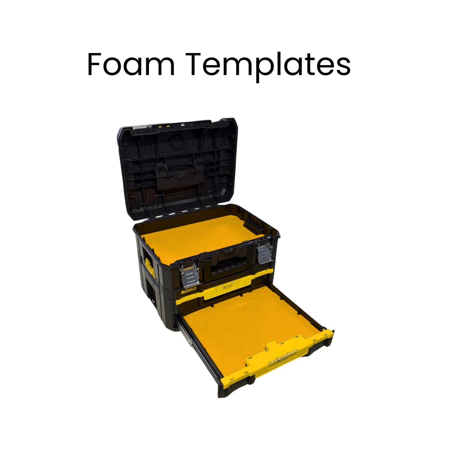 DeWalt TSTAK Combo Kit Foam Insert Template DXF – Tool Organiser Pattern