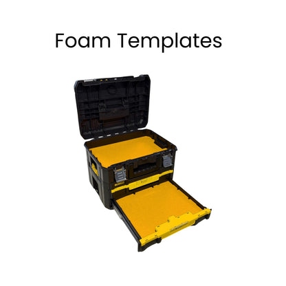 DeWalt TSTAK Combo Kit Foam Insert Template DXF – Tool Organiser Pattern