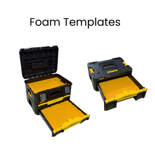 DeWalt TSTAK Combo Kit + Single Deep Drawer Unit Foam Insert Bundle DXF – Tool Organiser Patterns