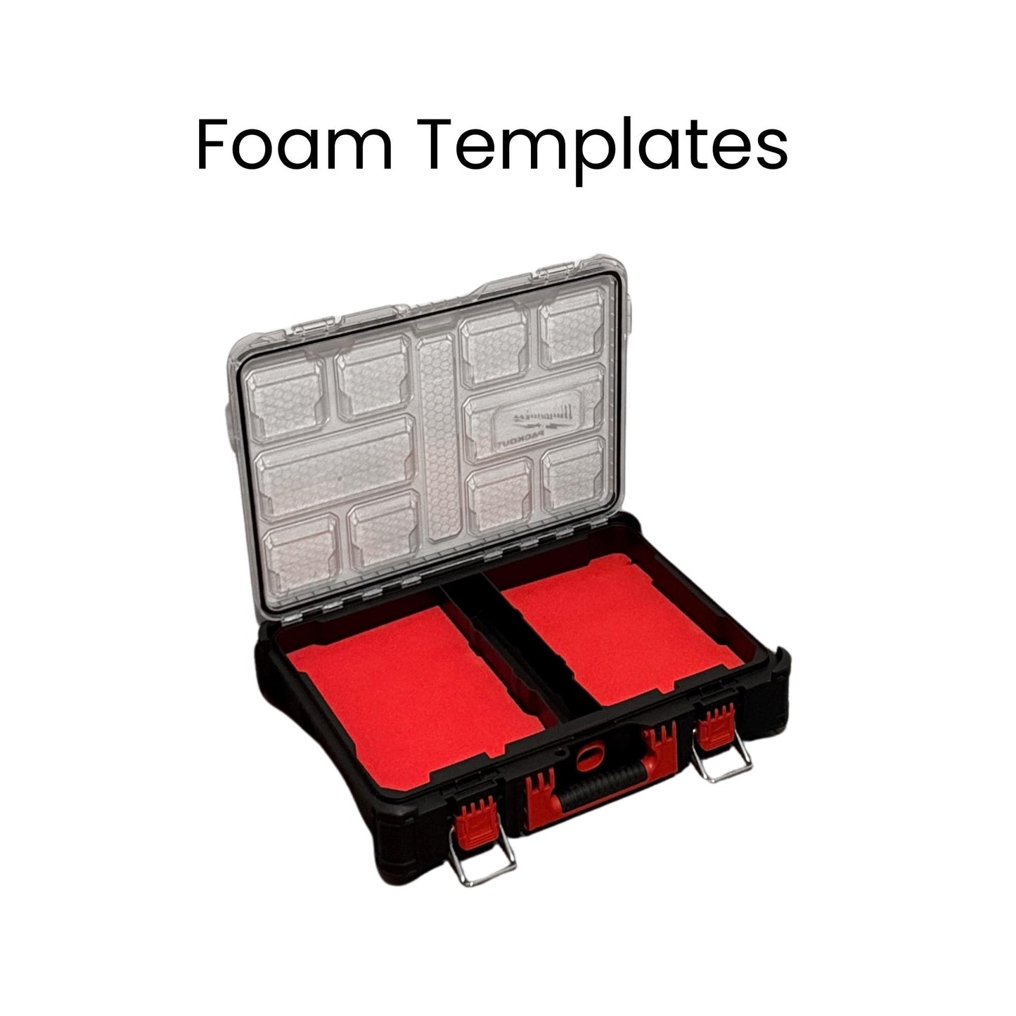 Milwaukee Packout Organiser Foam Insert Template DXF