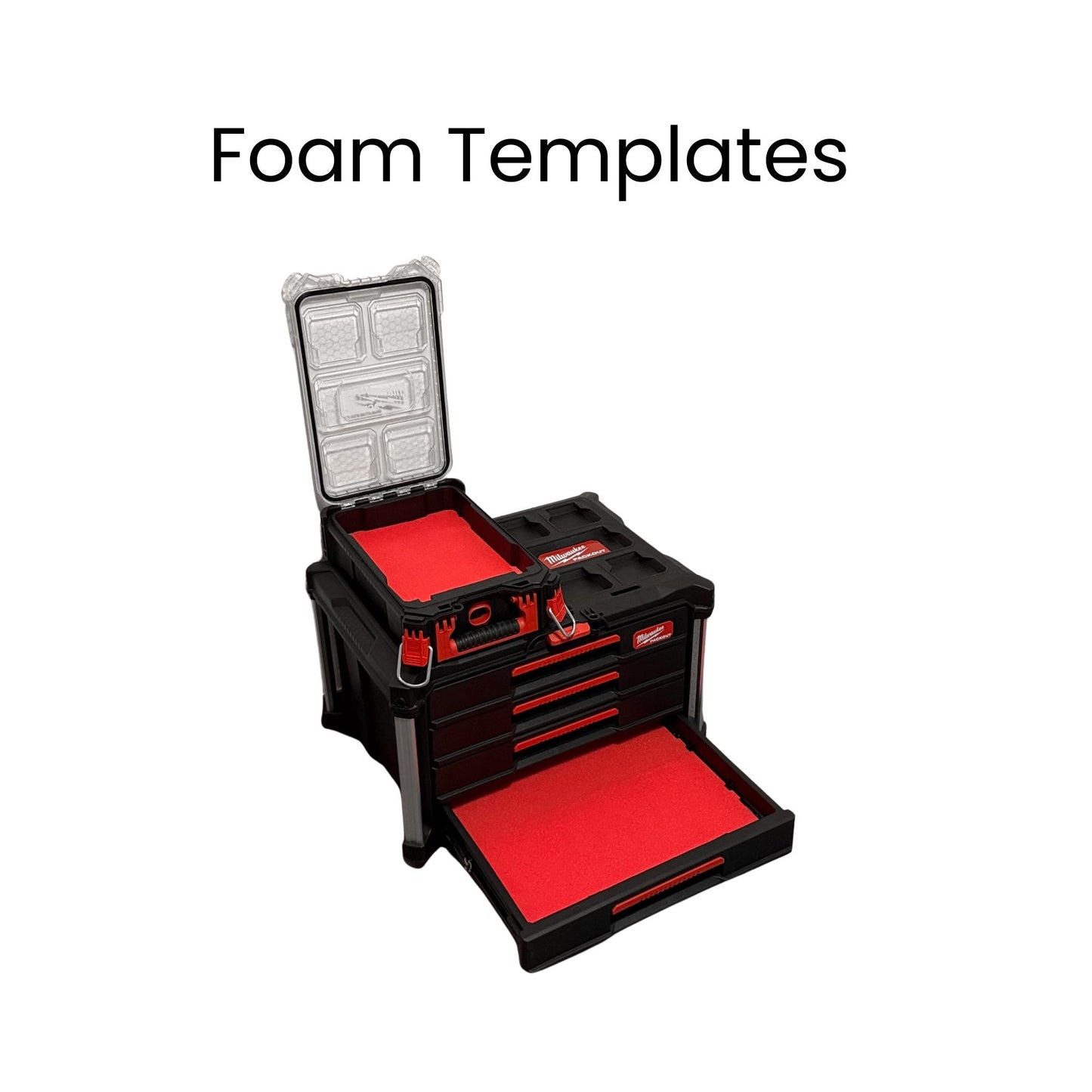 Milwaukee Packout Foam Templates DXF – Compact Organiser & 4-Drawer Set