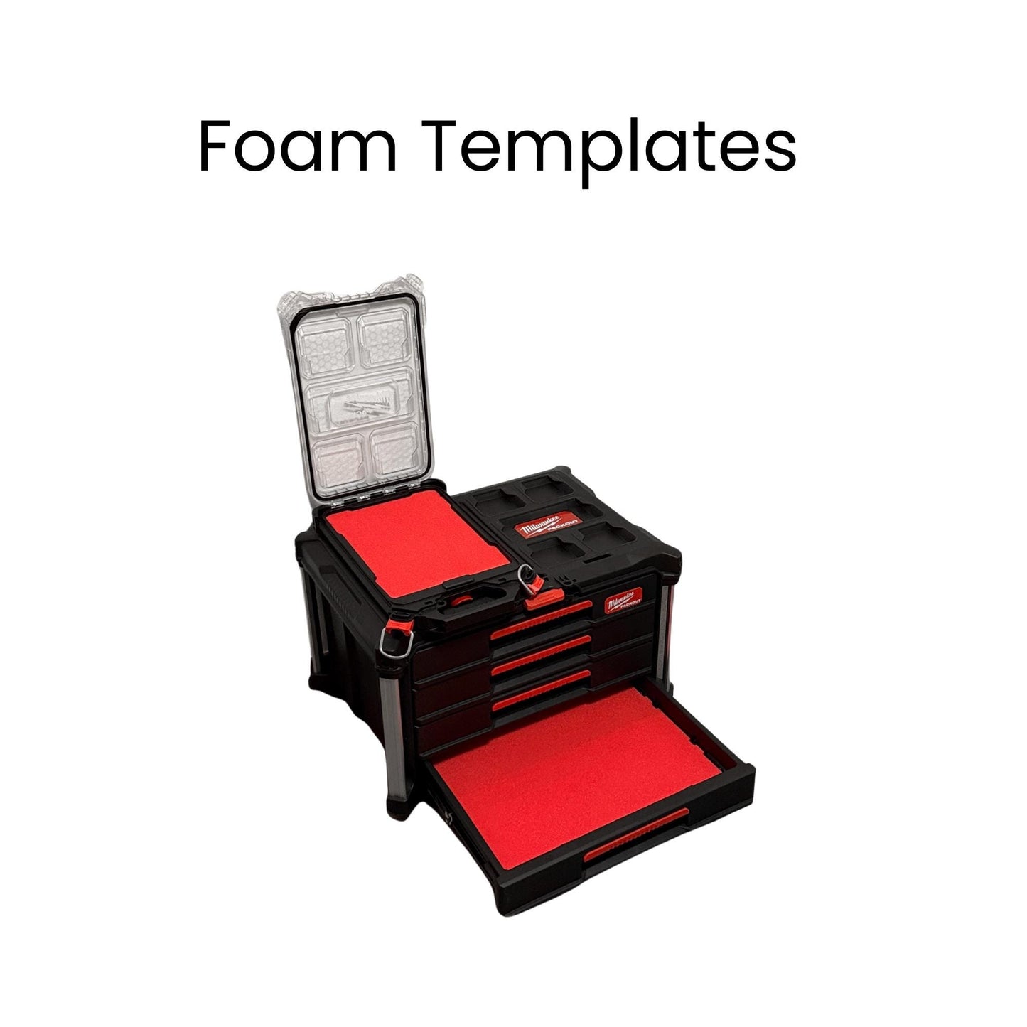 Milwaukee Packout Foam Templates DXF – 4-Drawer & Compact Slim Organiser Set
