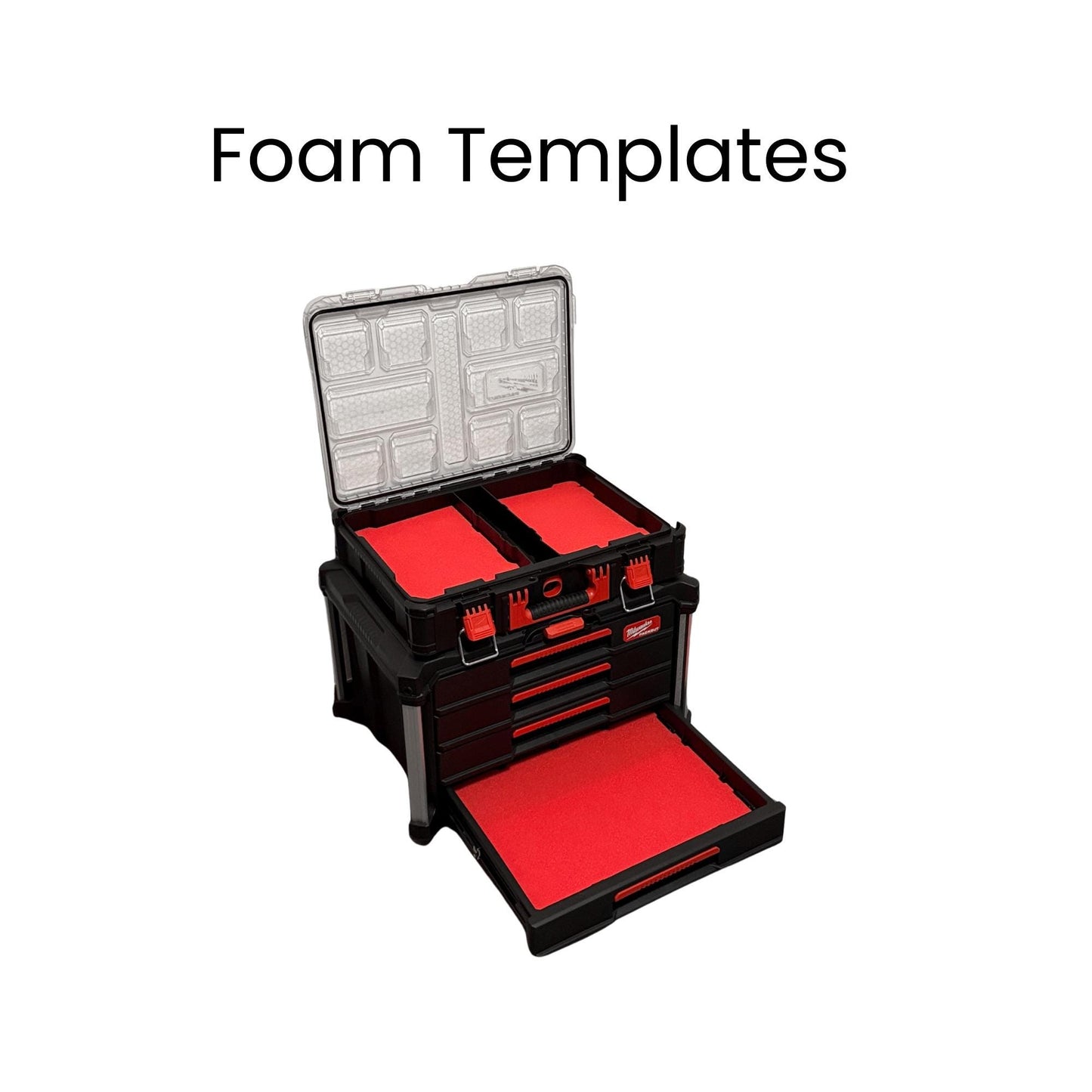 Milwaukee Packout Foam Templates DXF – 4-Drawer & Organiser Set