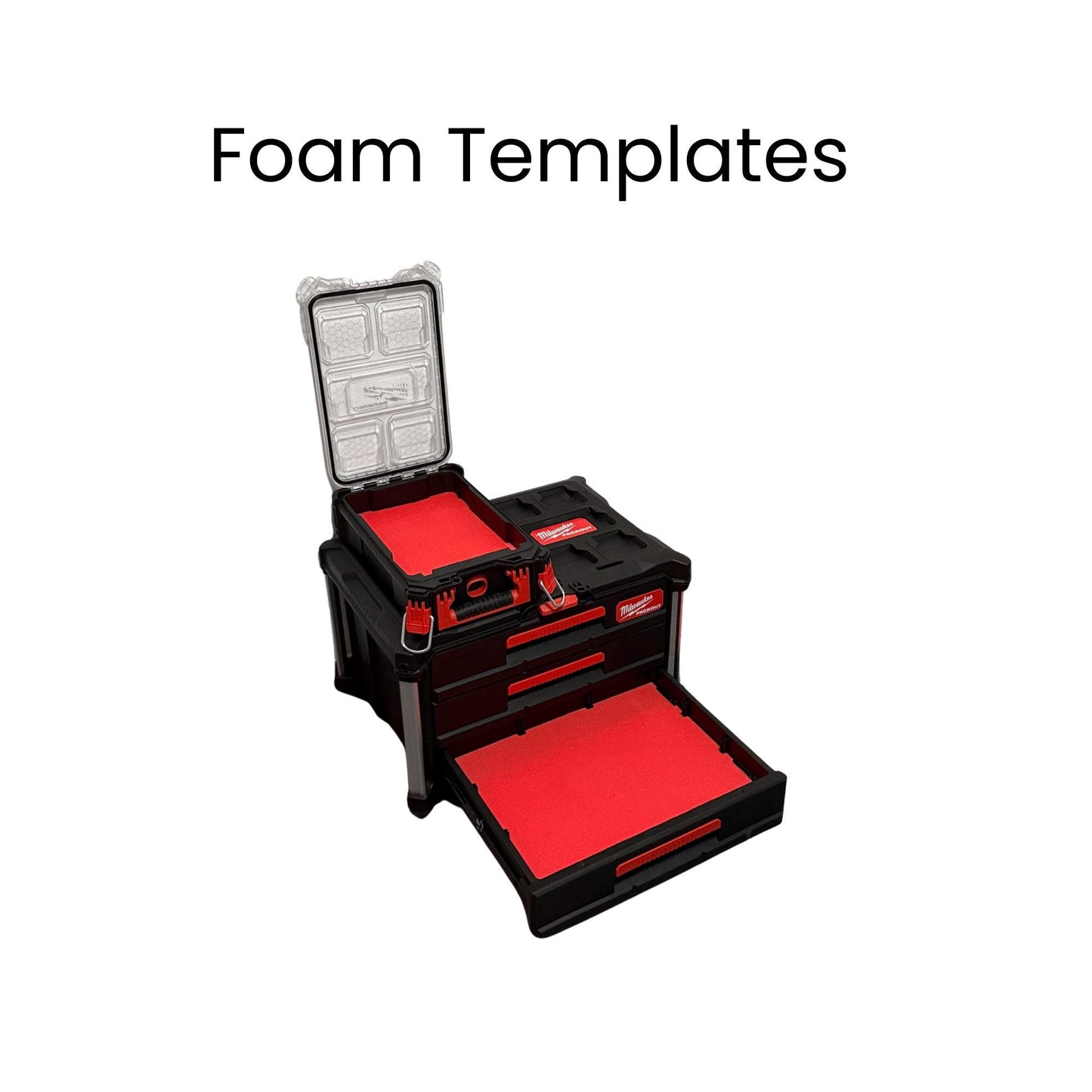 Milwaukee Packout Foam Templates DXF – 3-Drawer & Compact Organiser Set