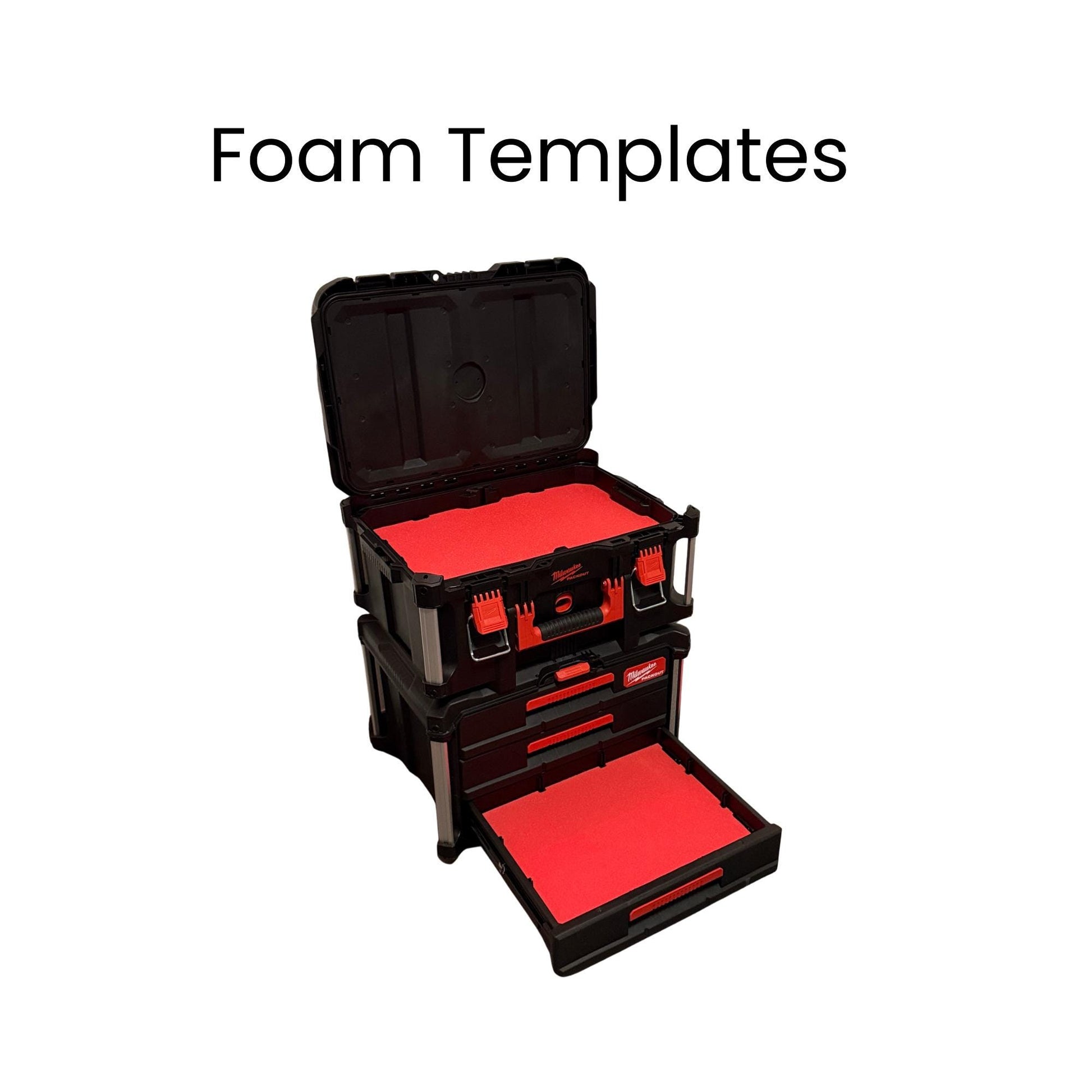 Milwaukee Packout Foam Templates DXF – Large Tool Box & 3-Drawer Set