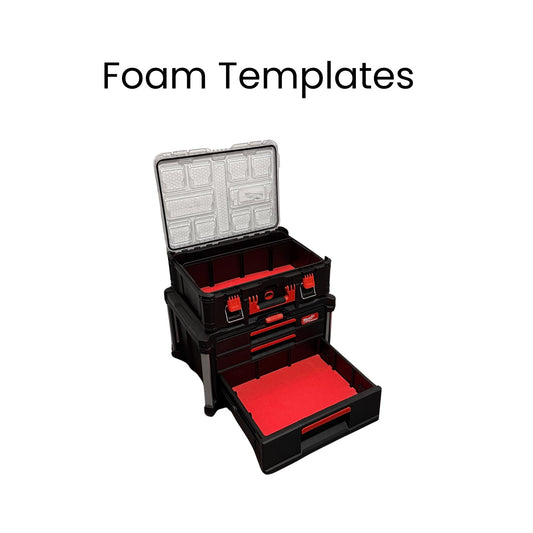 Milwaukee Packout Foam Templates DXF – 2 1 Drawer & Deep Organiser Set