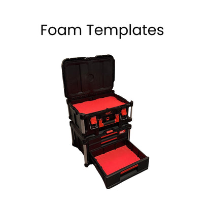 Milwaukee Packout Foam Templates DXF – 2 1 Drawer & Large Tool Box Set