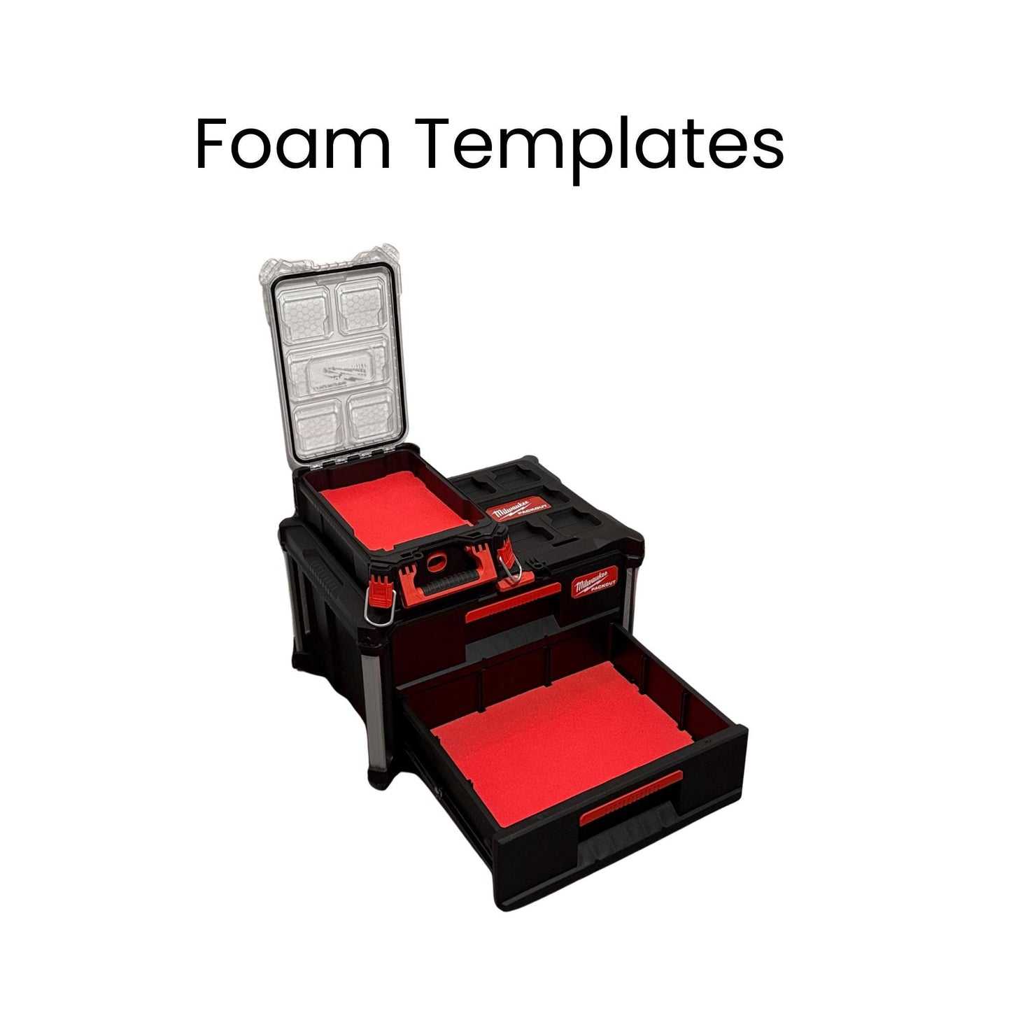 Milwaukee Packout Foam Templates DXF – Compact Organiser & 2 Drawer Tool Box Set