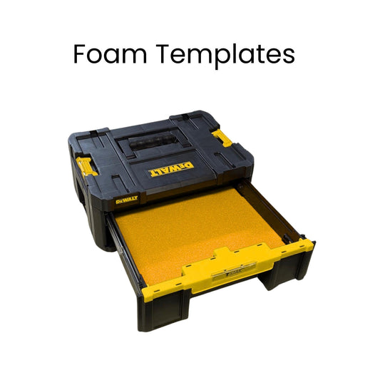 DeWalt TSTAK Single Deep Drawer Unit Foam Insert Template DXF – Tool Organiser Pattern