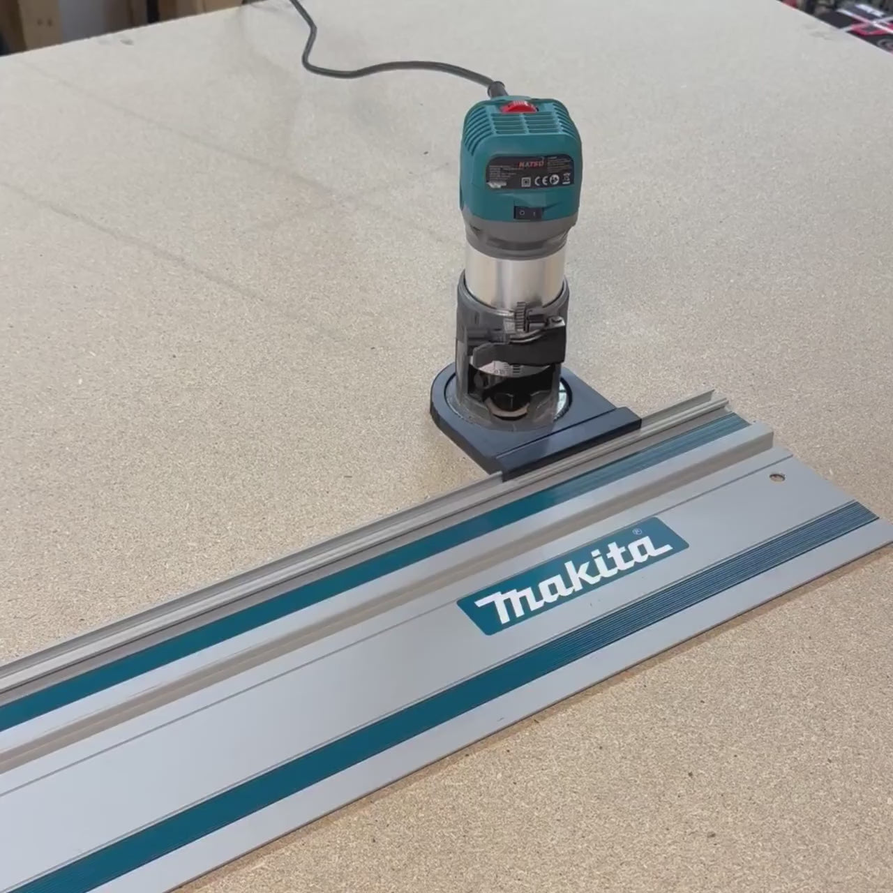 Router Adapter for KATSU Trim Router | Fits Makita Guide Rail | STL + 3MF Files