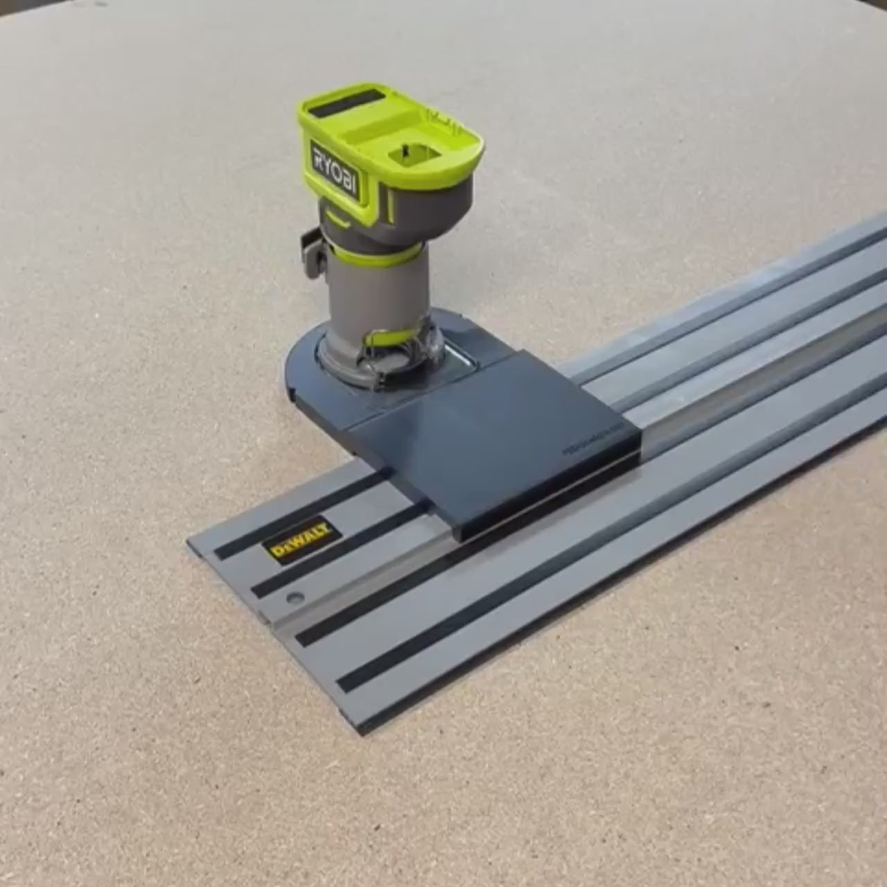 Ryobi RTR18 Router Adapter | Fits DeWalt Guide Rail | STL Digital Track Jig Files