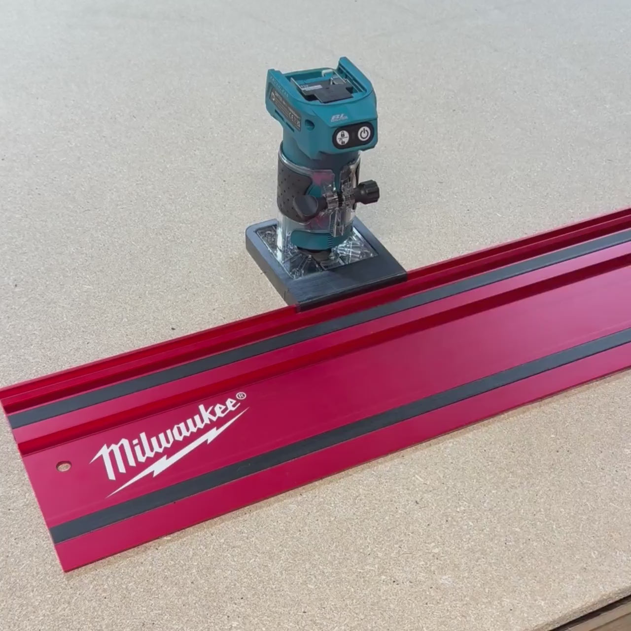 Router Adapter for Makita DRT52 | Fits Milwaukee GR1400 Guide Rail | Digital STL + 3MF Files