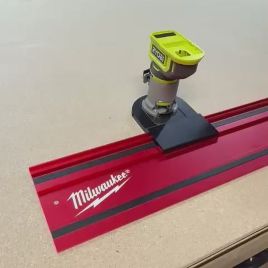 Router Adapter for Ryobi RTR18C | Fits Milwaukee GR1400 Rail | STL + 3MF Digital Files